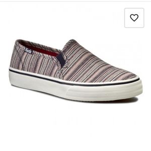 Keds Pimsolls striped slip ons size 8.5 euc